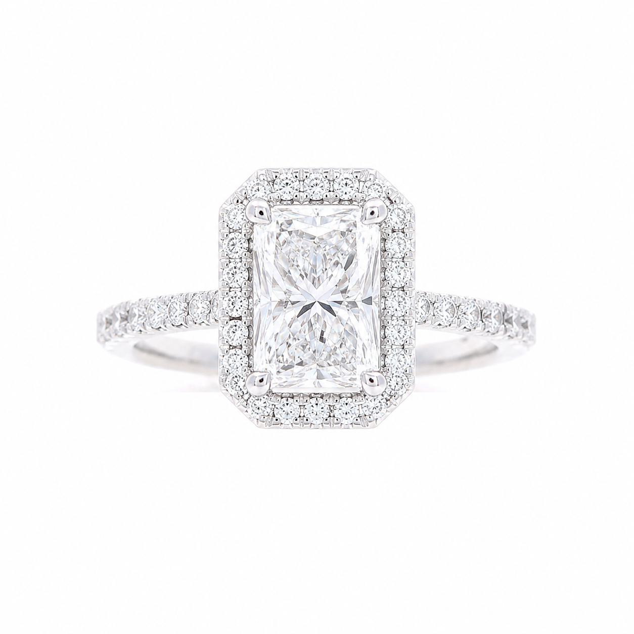 Ladies 14kt White Gold 0.37cts Diamond Engagement Ring