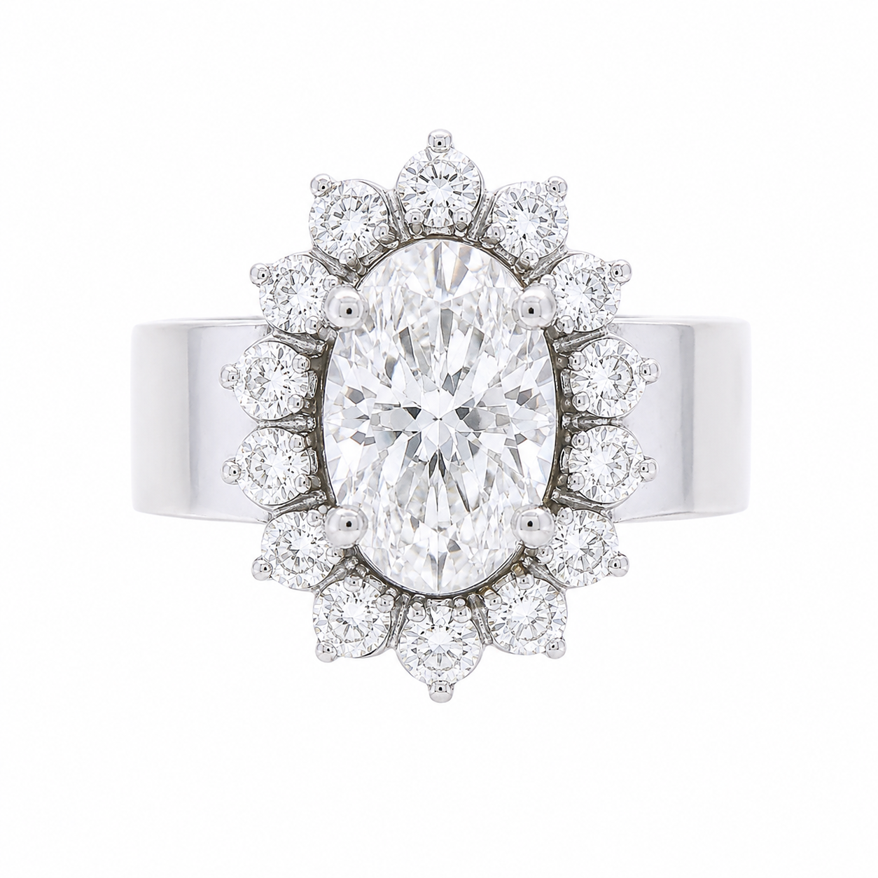 Ladies 14kt White Gold 0.42cts Diamond Engagement Ring Setting