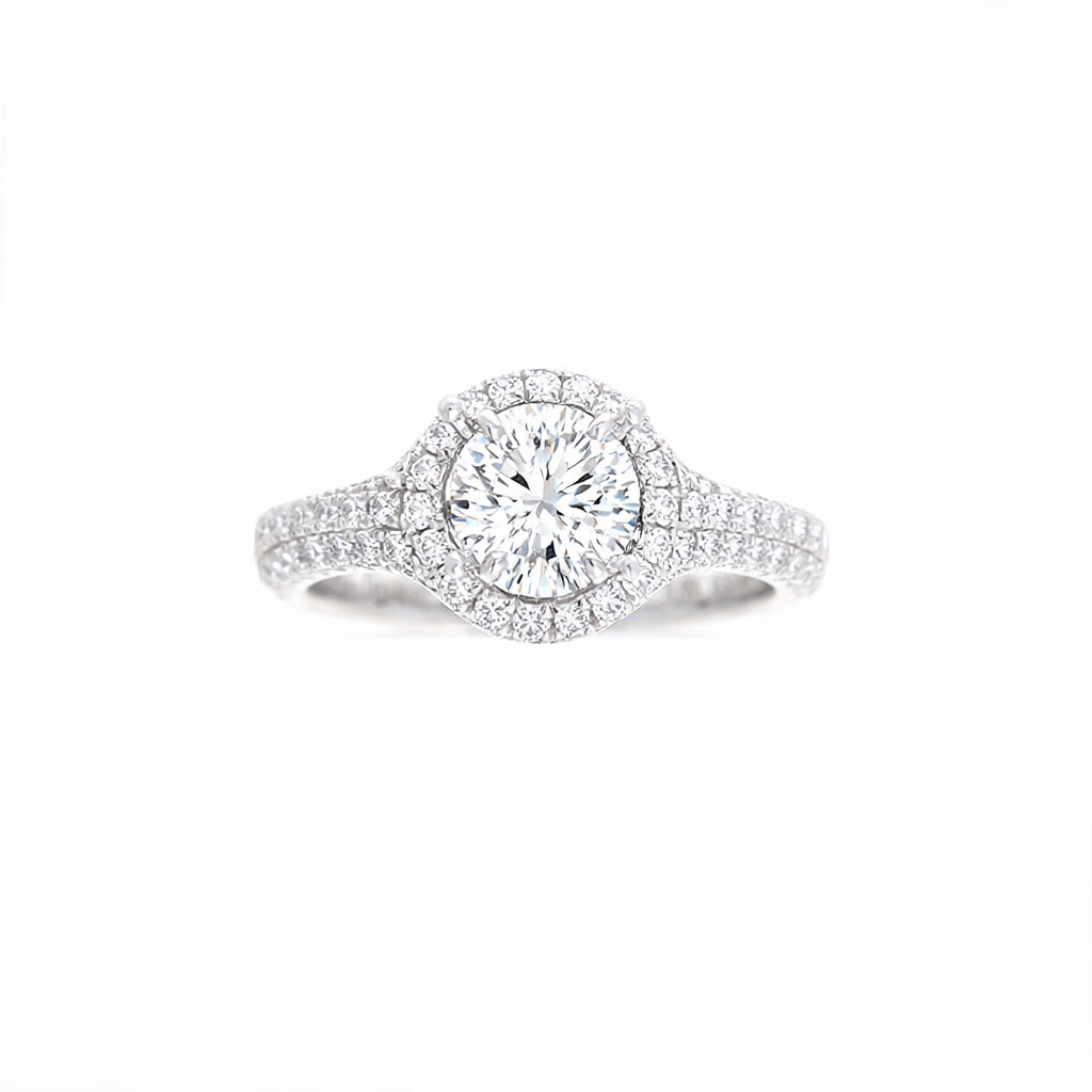 Ladies 18kt White Gold 0.69ct Diamond Engagement Ring Setting