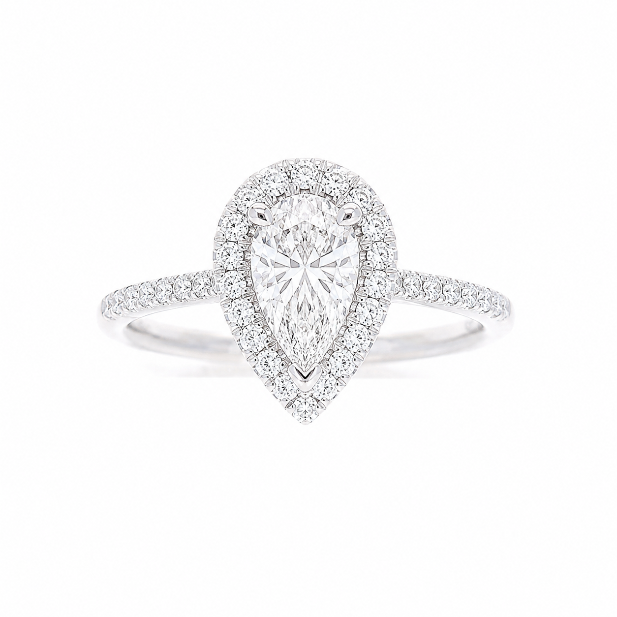 Ladies 14kt White Gold 0.19cts Diamond Engagement Ring Setting