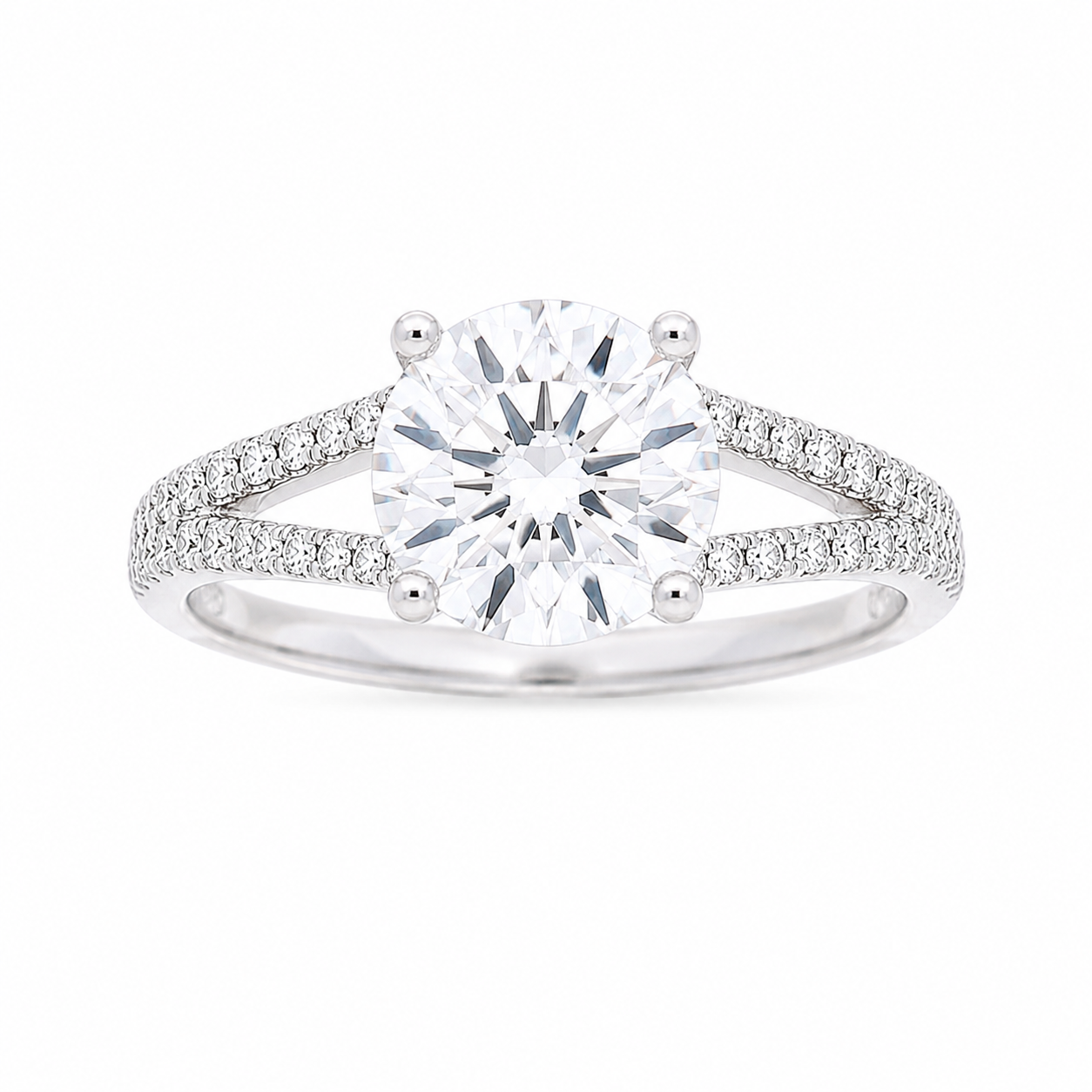 Ladies 14kt White Gold 0.21ct Diamond Engagement Ring Setting