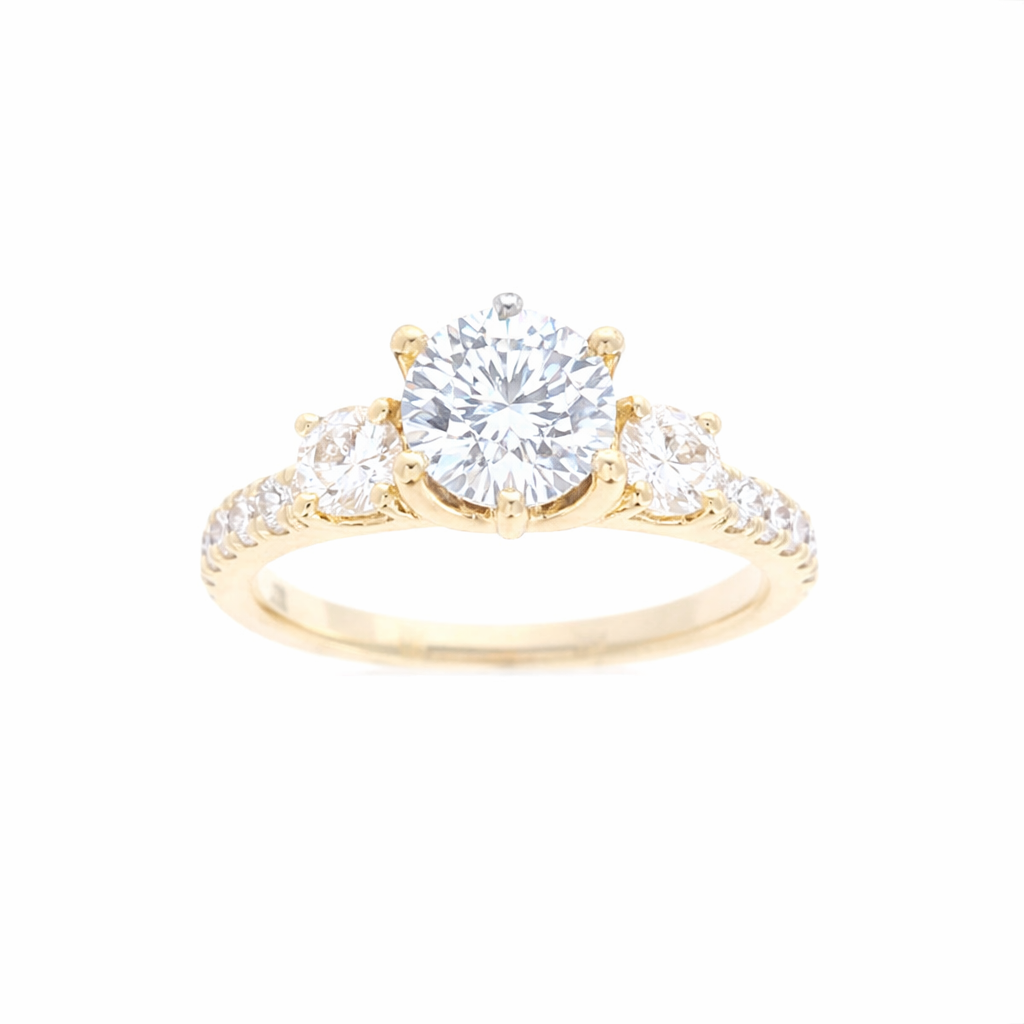 Ladies 14kt Yellow Gold 0.79cts Diamond Engagement Ring Setting