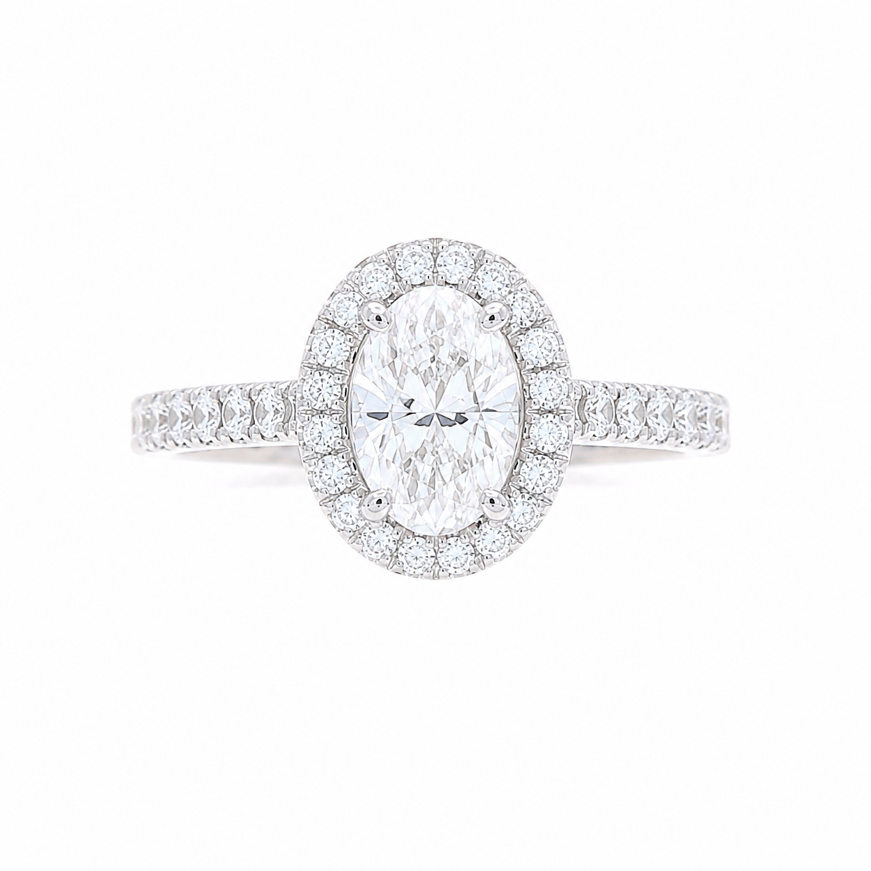 Ladies 14kt White Gold 0.62cts Diamond Engagement Ring Setting