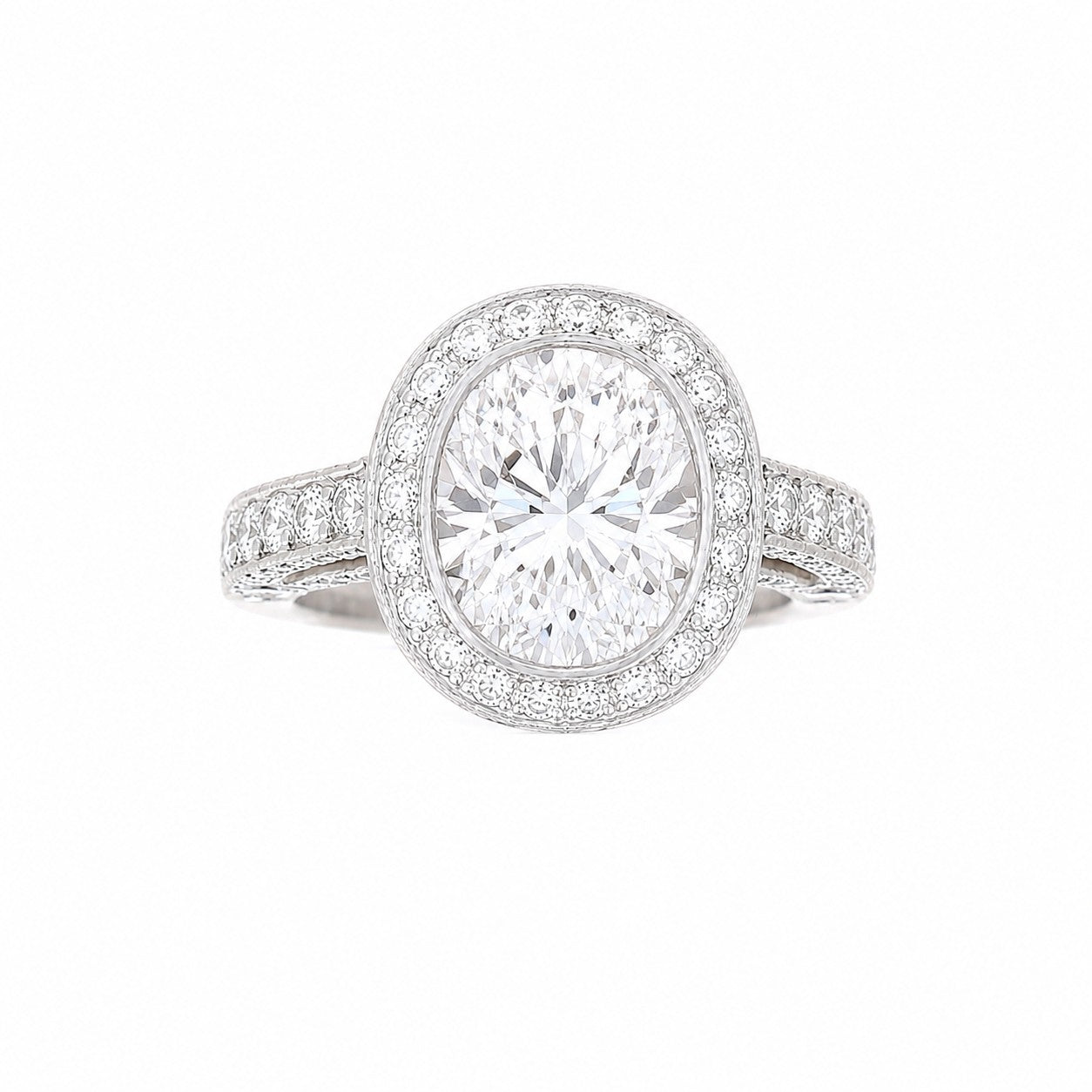 Ladies Platinum 1.41cts Diamond Engagement Ring Setting