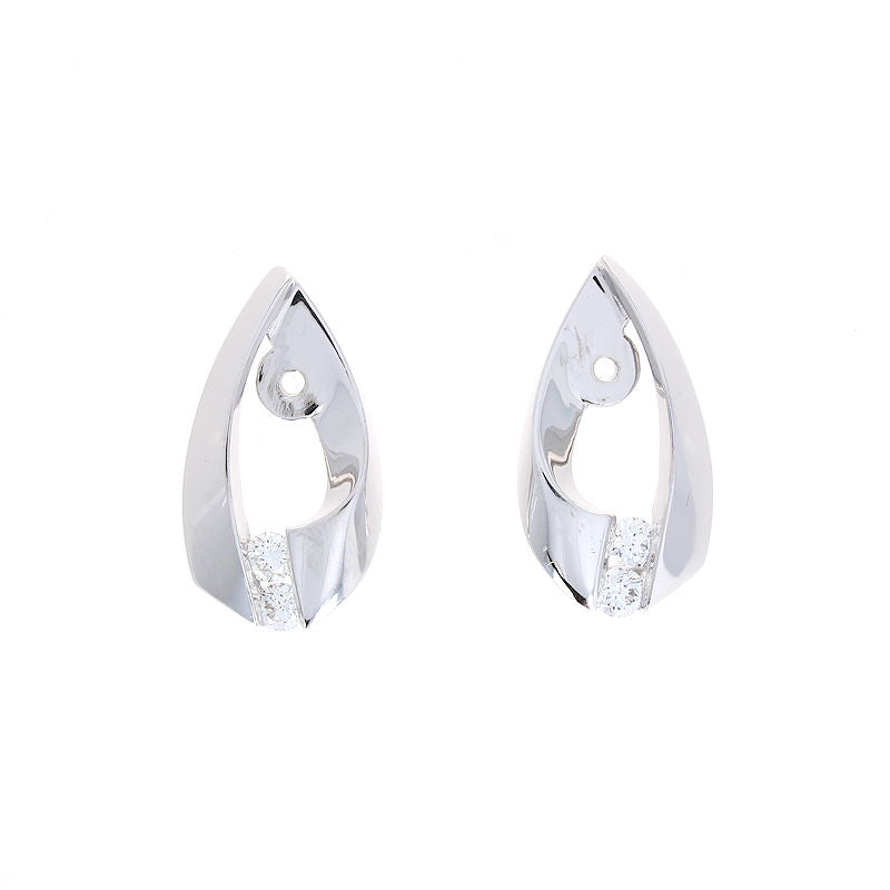 Ladies 14kt White Gold 0.32ct Diamond Earring Jackets
