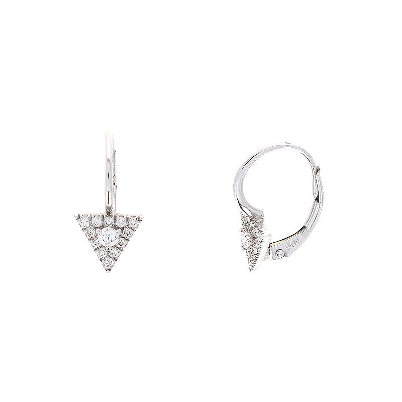 Ladies 14kt White Gold 0.25cts Diamond Earrings