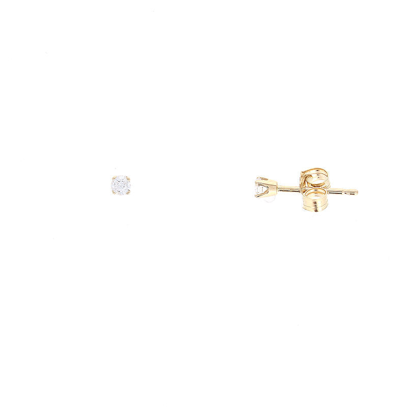 Ladies 14kt Yellow Gold 0.10cts Diamond Stud Earrings
