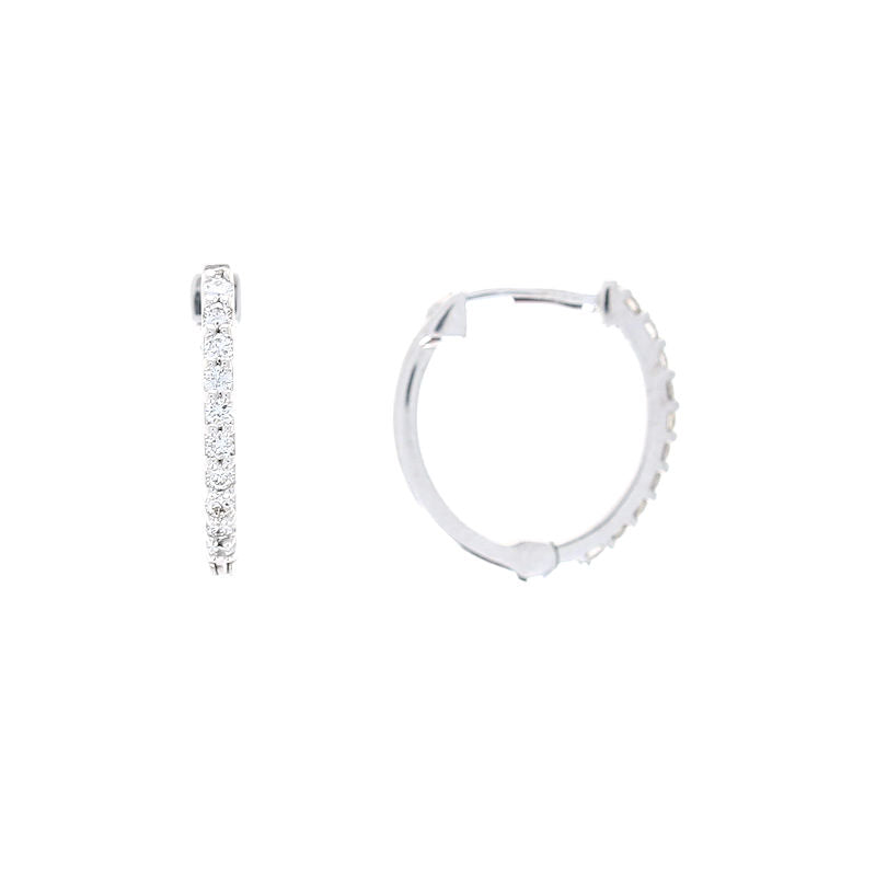 Ladies 14kt White Gold 0.20cts Diamond Earrings