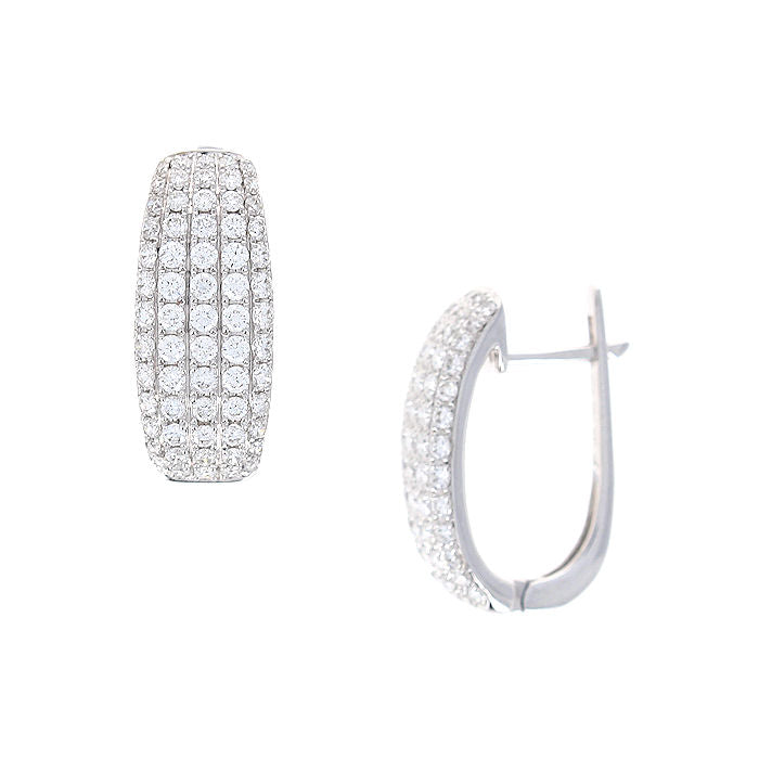 Ladies 18kt White Gold 1.25cts Diamond Earrings