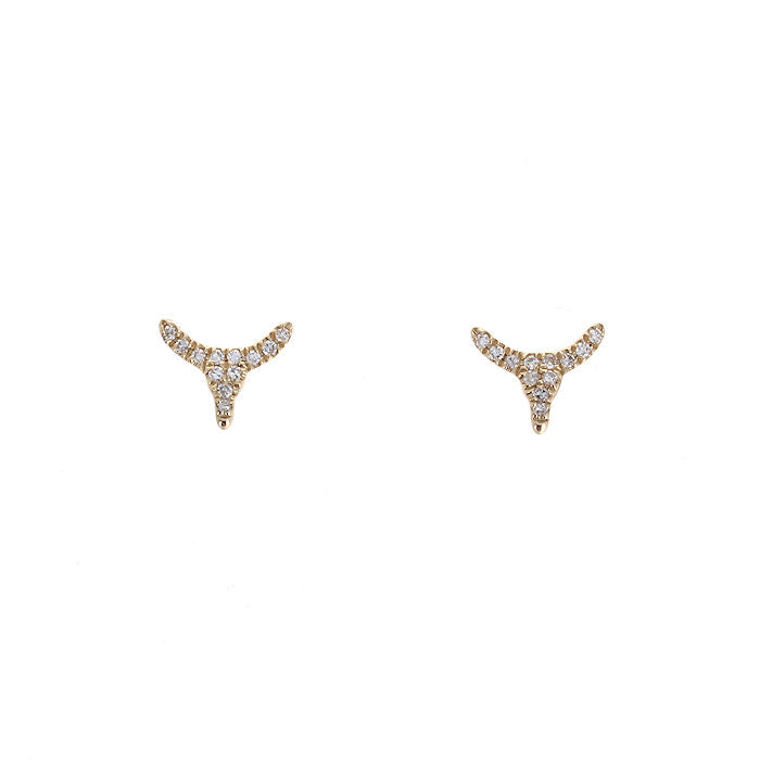 Ladies 14kt Yellow Gold 0.09cts Diamond Earrings