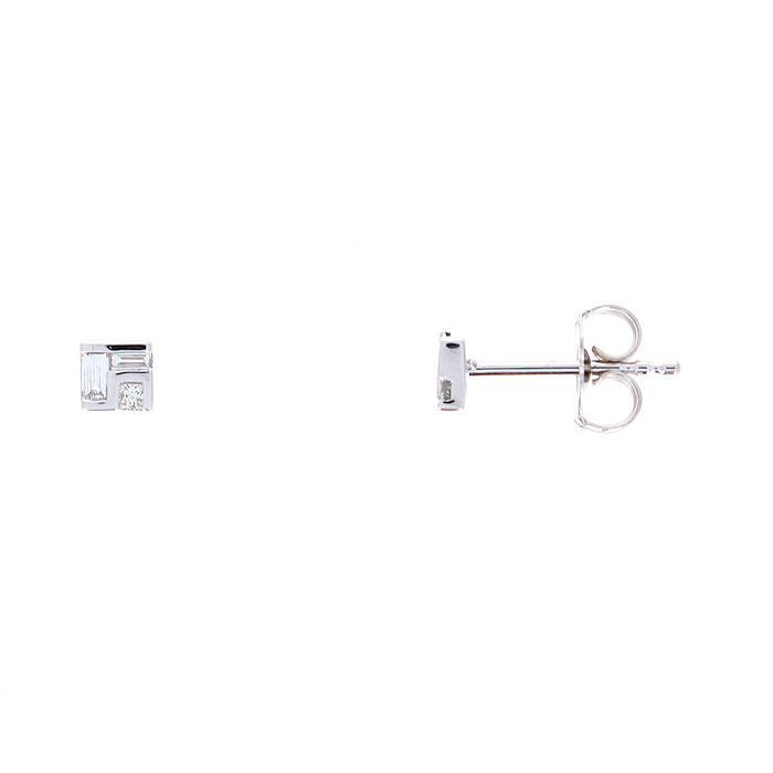 Ladies 14kt White Gold 0.16cts Diamond Earrings