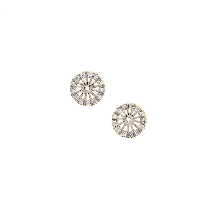 Ladies 14kt Yellow Gold 0.25cts Diamond Earring Jackets