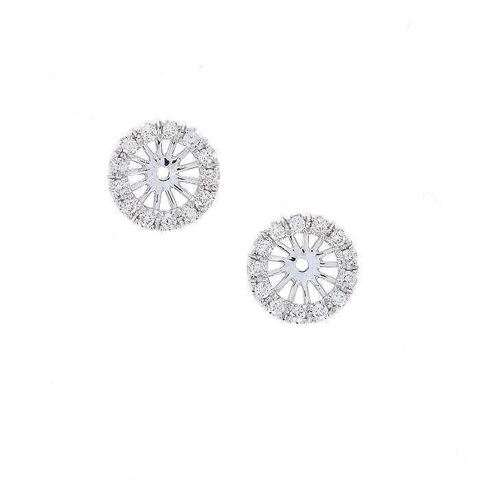 Ladies 14kt White Gold 0.40cts Diamond Earring Jackets