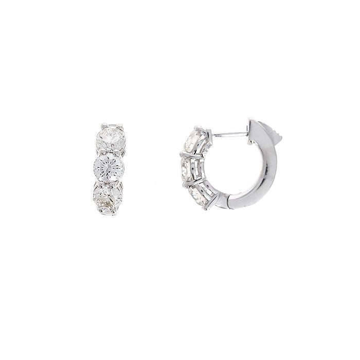 Ladies 14kt White Gold 1.72cts Diamond Earrings