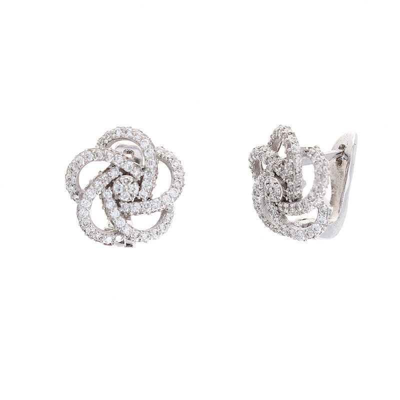Ladies 14kt White Gold 1.78cts Diamond Earrings