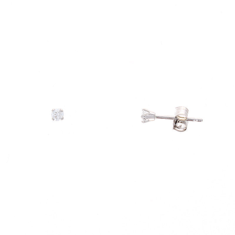 Ladies 14kt White Gold 0.10cts Diamond Earrings