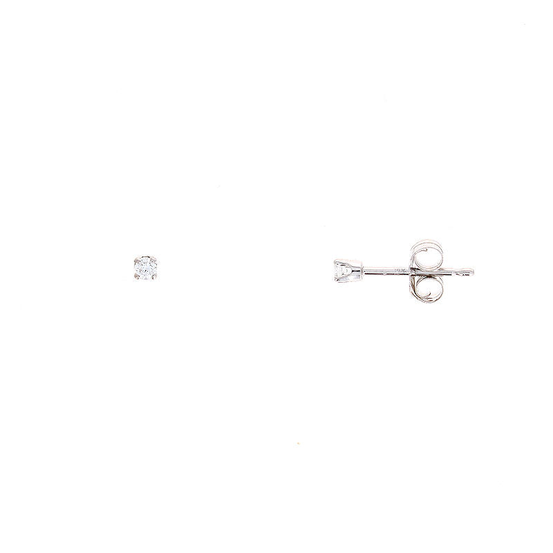 Ladies 14kt White Gold 0.05cts Diamond Earrings