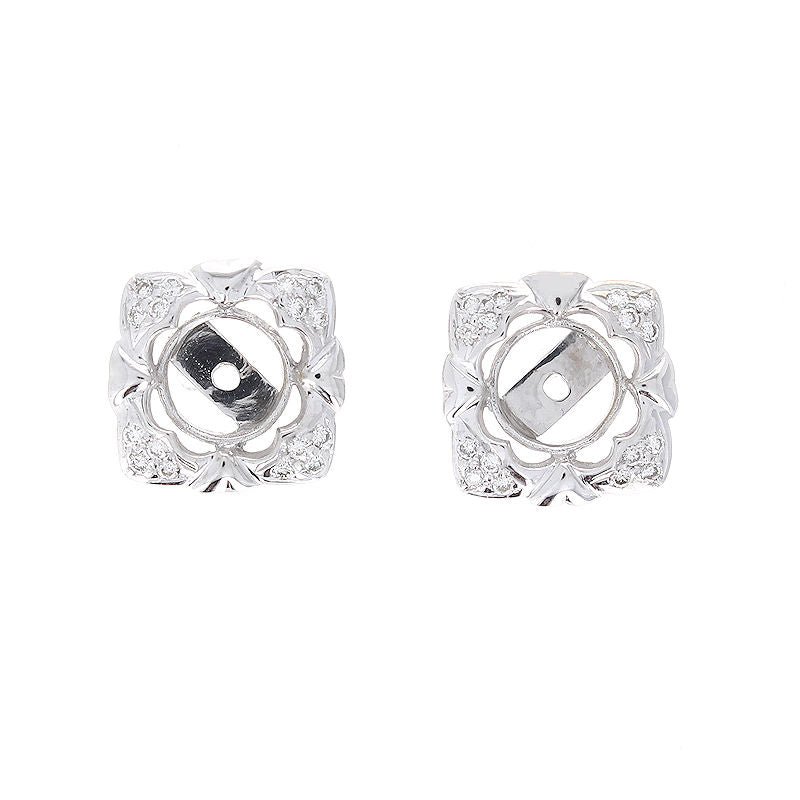 Ladies 14kt White Gold Diamond Earring Jackets