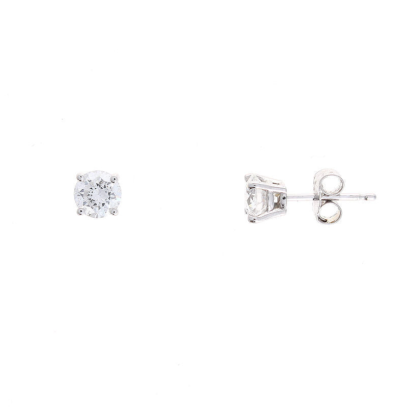 Ladies 14kt White Gold 0.75cts Diamond Stud Earrings