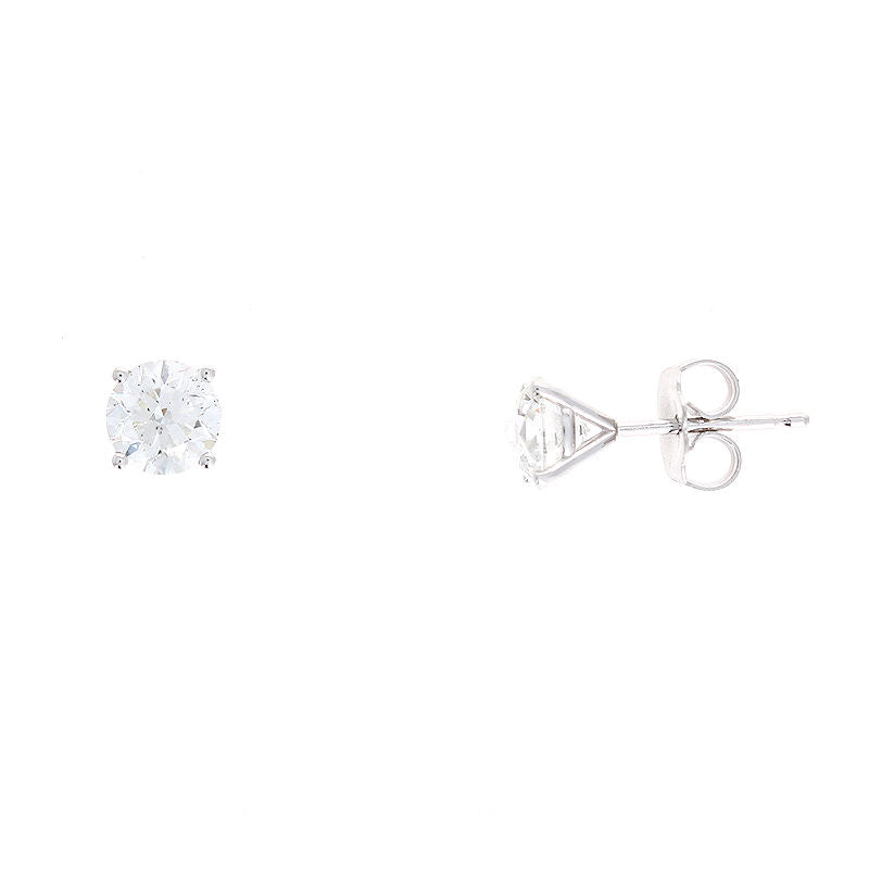 Ladies 14kt White Gold 1.40cts Diamond Stud Earrings
