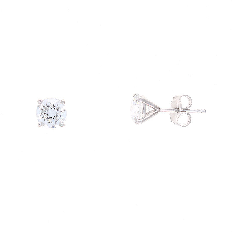 Ladies 14kt White Gold 1.71cts Lab Grown Diamond Stud Earrings