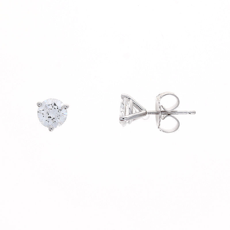Ladies 14kt White Gold 1.30cts Diamond Stud Earrings
