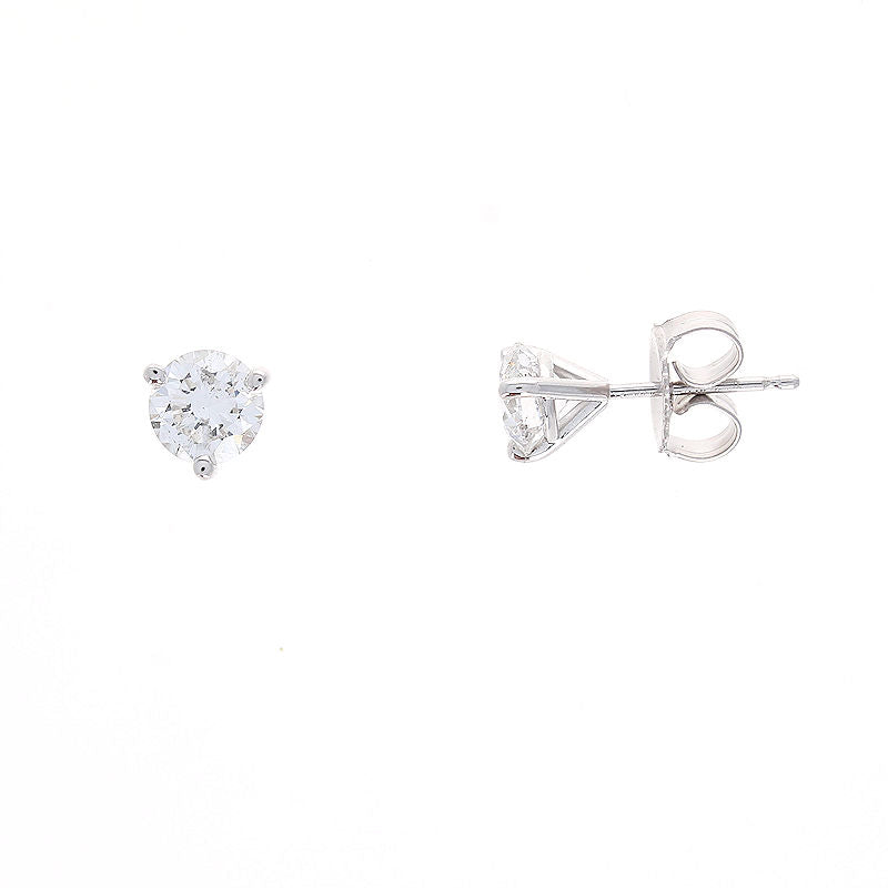 Ladies 14kt White Gold 140cts Diamond Stud Earrings