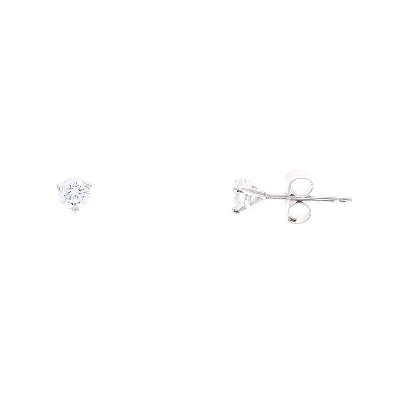 Ladies 14kt White Gold 0.33cts. Diamond Stud Earrings