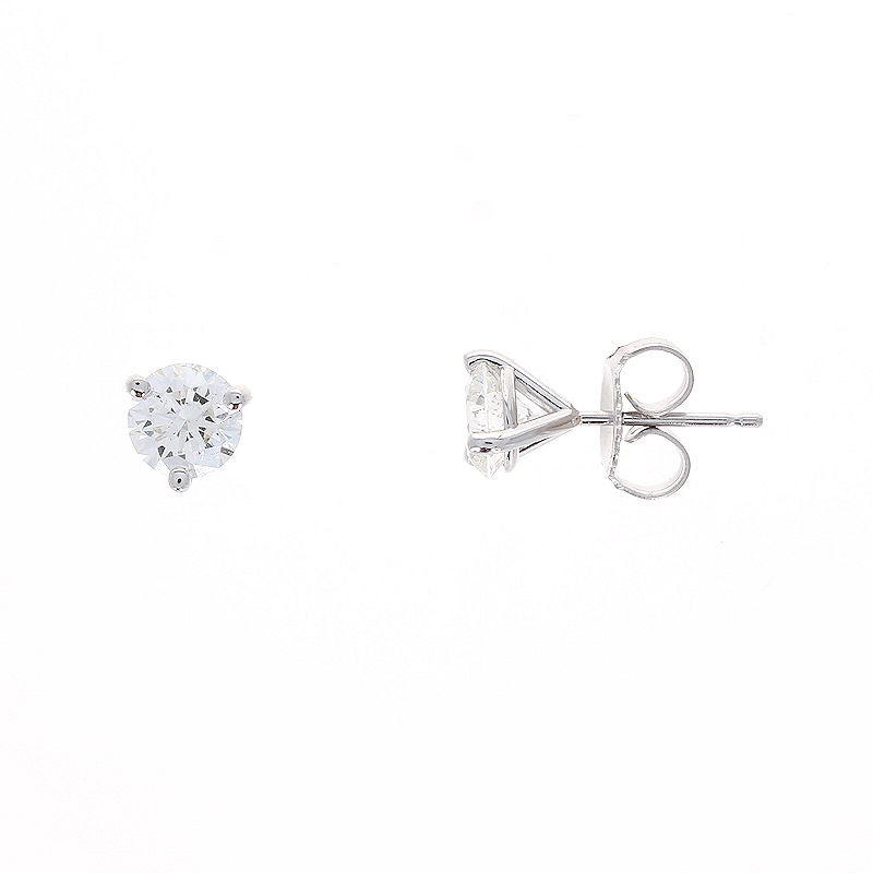Ladies 14kt White Gold 1.50cts Diamond Stud Earrings