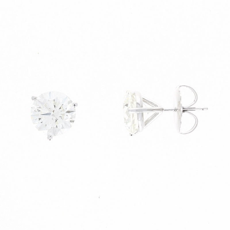 Ladies 14kt White Gold 6.11cts Diamond Stud Earrings
