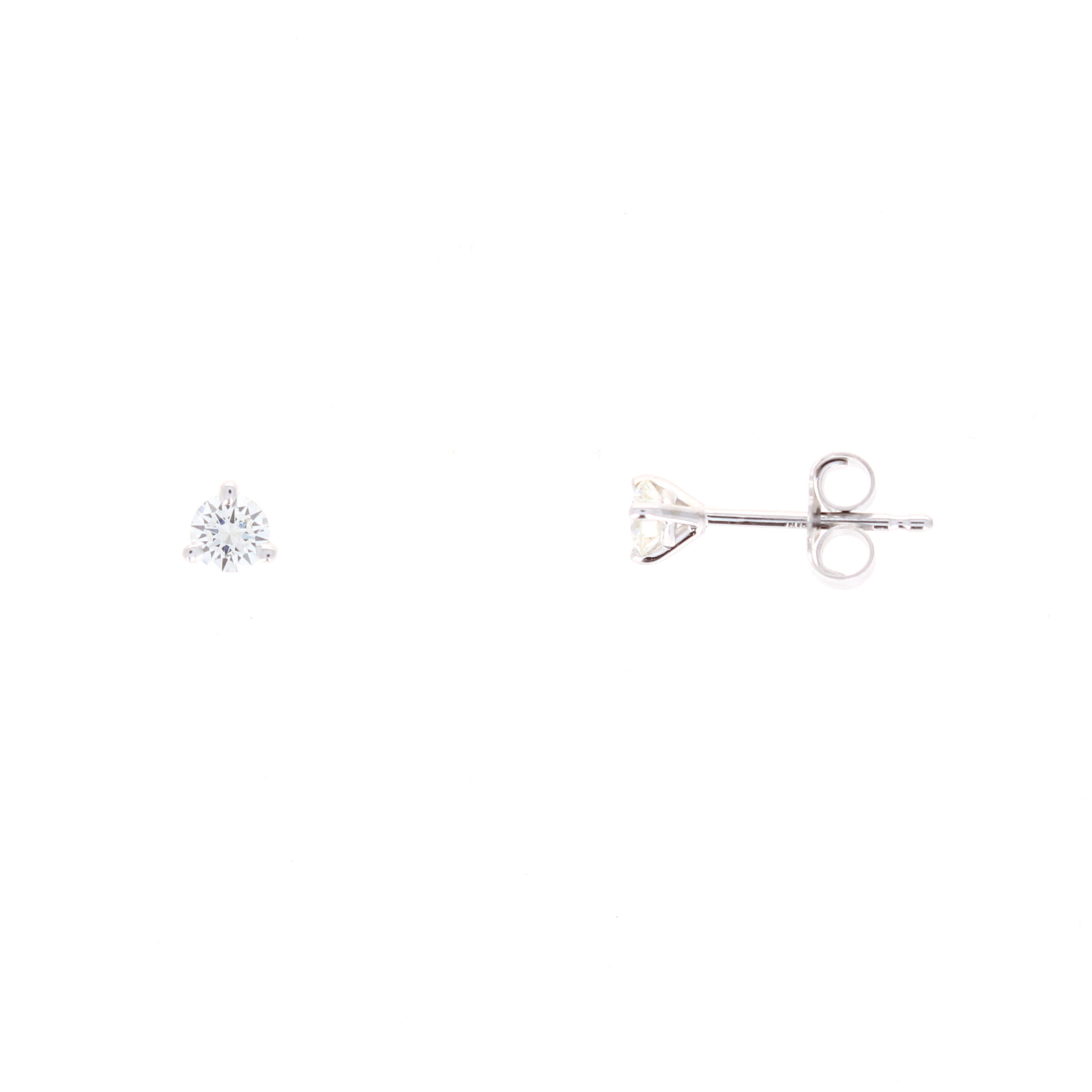 Ladies 14kt White Gold 0.25cts Diamond Stud Earrings