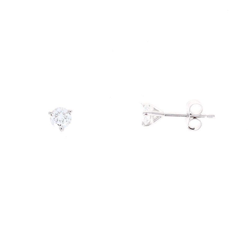 Ladies 14kt White Gold 0.50cts Diamond Stud Earrings