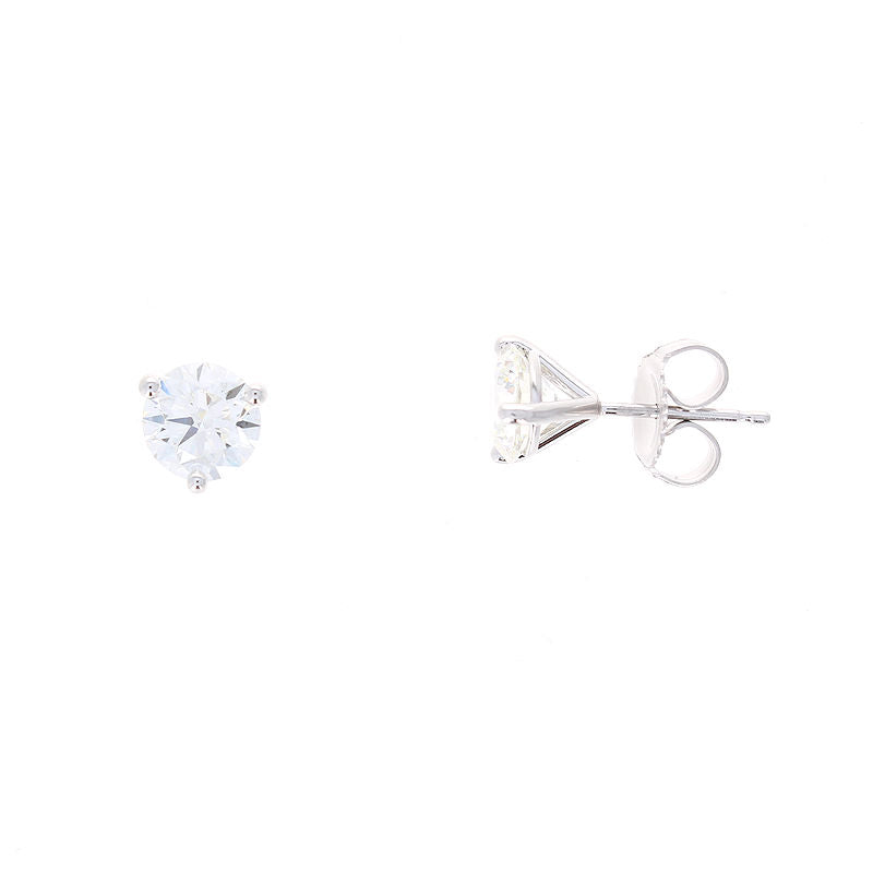 Ladies 14kt White Gold 2.00cts Diamond Stud Earrings