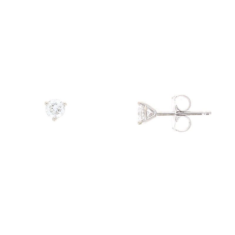 Ladies 14kt White Gold 0.25cts Diamond Stud Earrings