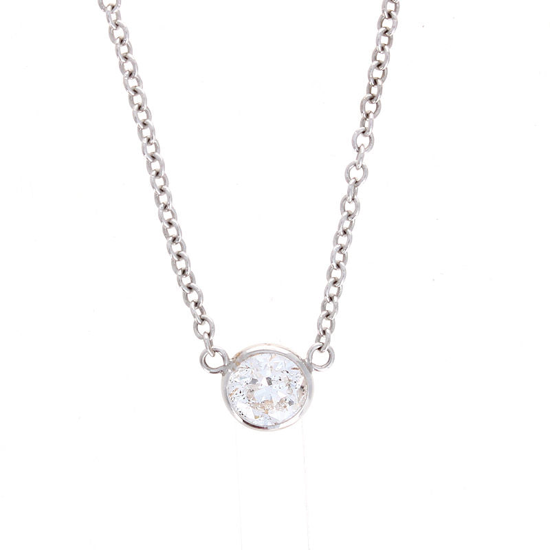 Ladies 14kt White Gold 0.96cts Diamond Pendant