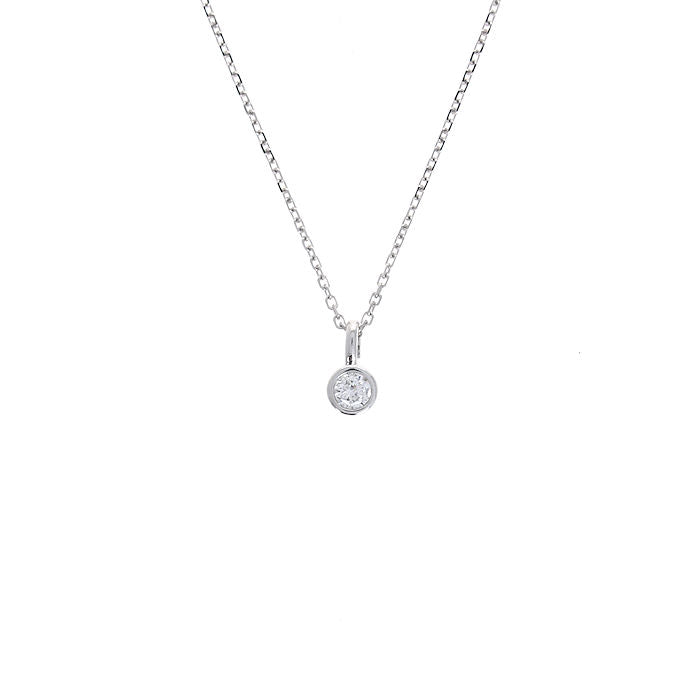 Ladies 14kt White Gold 0.07ct Diamond Pendant