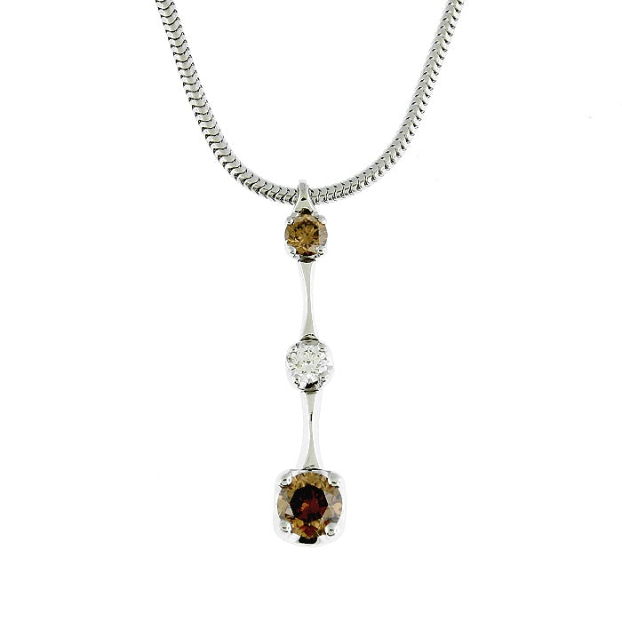 Ladies 18kt White Gold 0.16cts Diamond Pendant