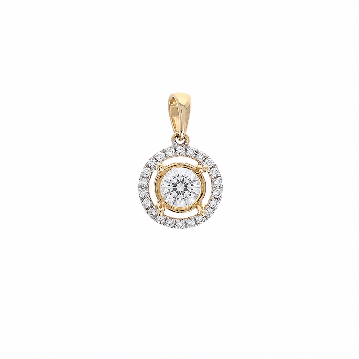 Ladies 14kt Yellow Gold 0.15cts Diamond Pendant Setting