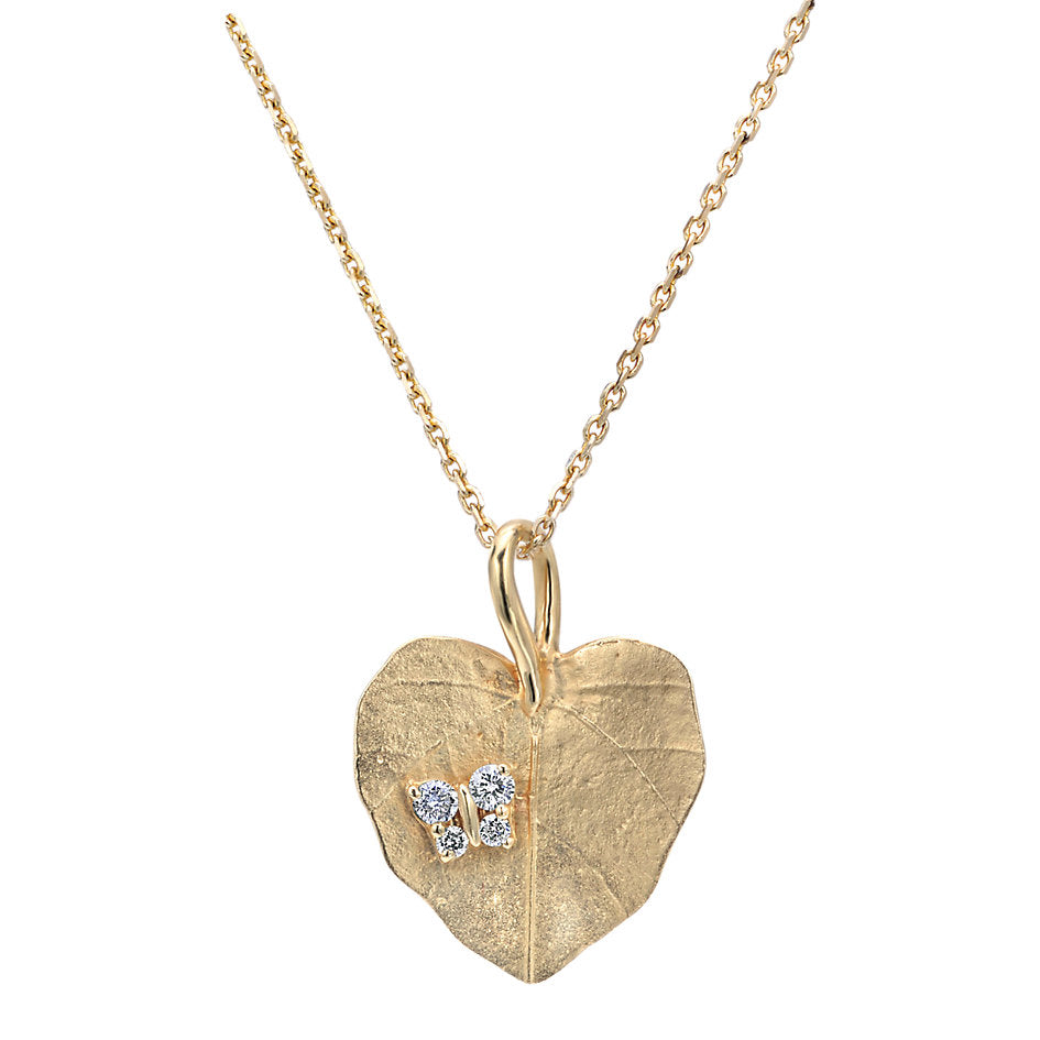 Ladies 14kt Yellow Gold 0.07cts Diamond Pendant