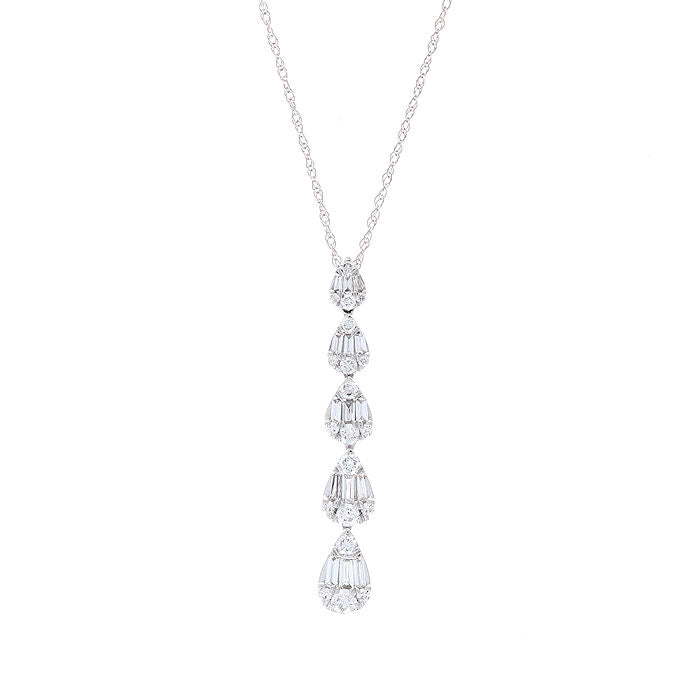 Ladies 14kt White Gold 0.60cts Diamond Pendant