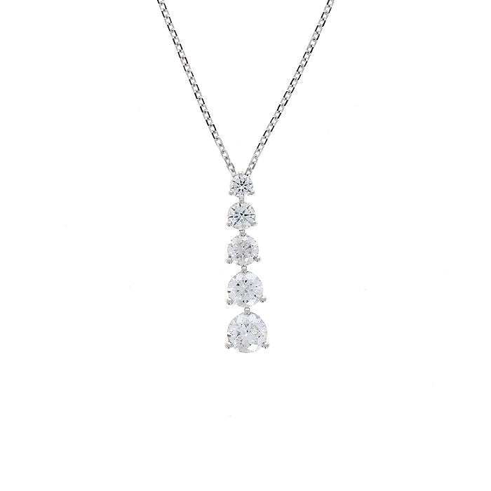 Ladies 14k White Gold 1.00cts Diamond Pendant