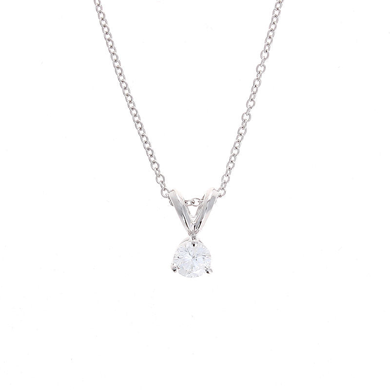 Ladies 14kt White Gold 0.25ct Diamond Pendant