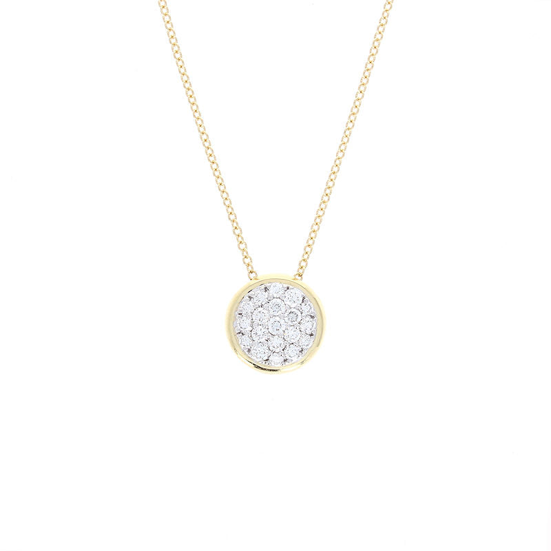 Ladies 18kt Yellow and White Gold 0.35cts Diamond Pendant by Simon G