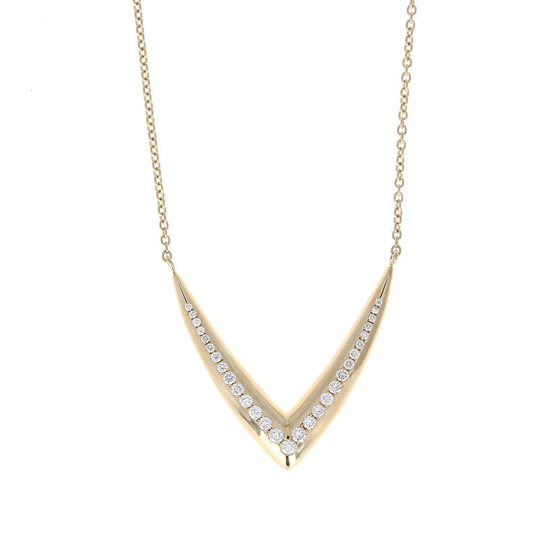 Ladies 14kt Yellow Gold 0.30cts Diamond Necklace