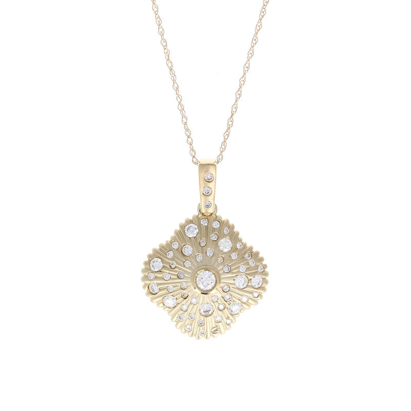 Ladies 14kt Yellow Gold 0.72cts Diamond Pendant