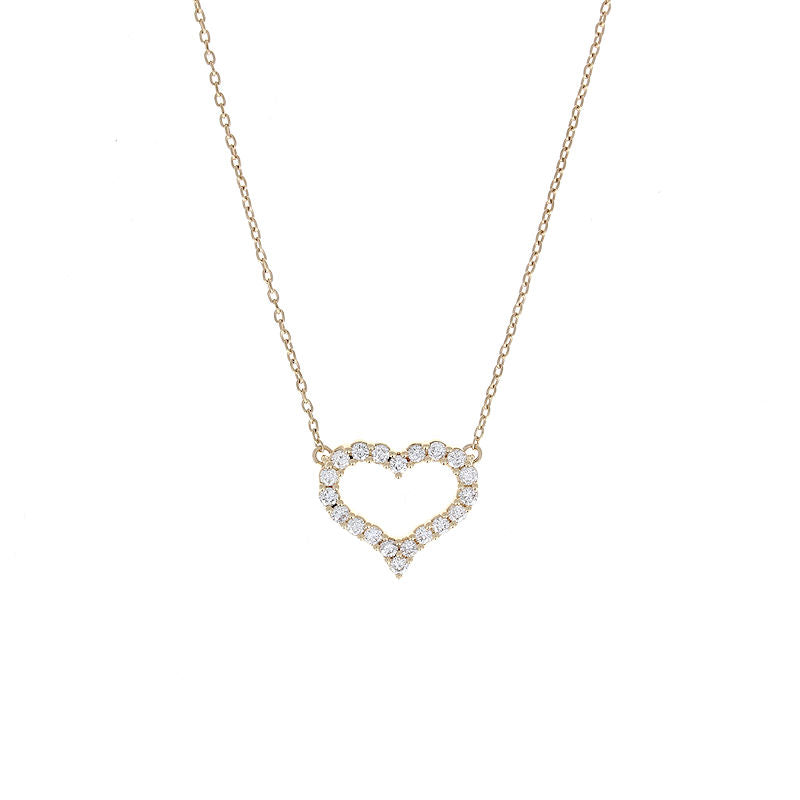 Ladies 14kt Yellow Gold 0.25cts Diamond Heart Pendant
