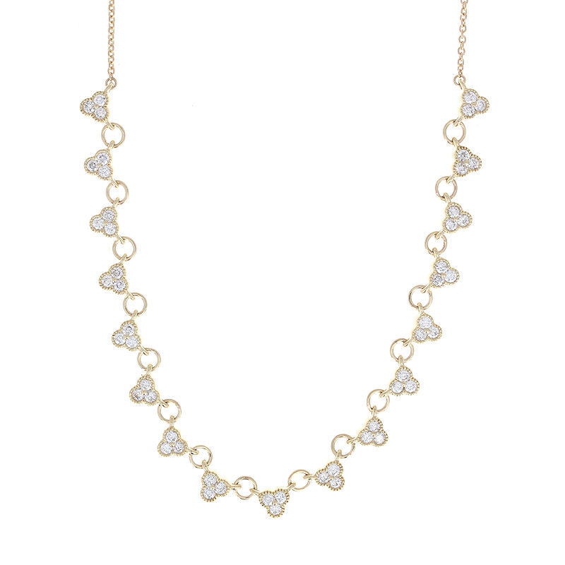 Ladies 14kt Yellow Gold 1.30cts Diamond Necklace