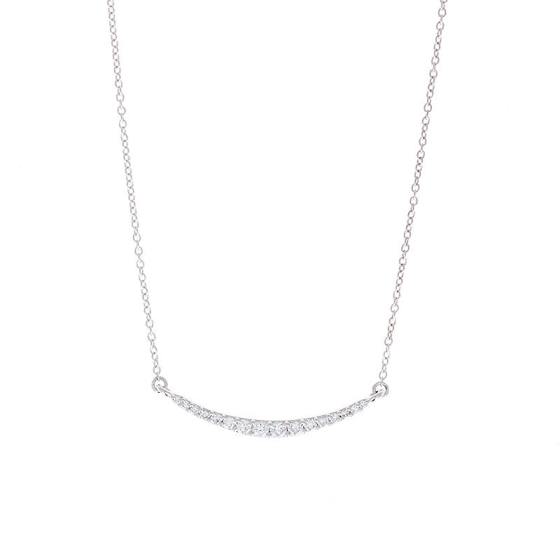 Ladies 14kt White Gold 0.20cts Diamond Pendant
