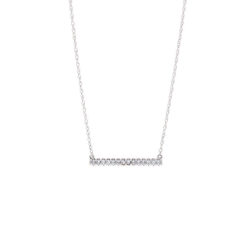 Ladies 14kt White Gold 0.10cts Diamond Pendant