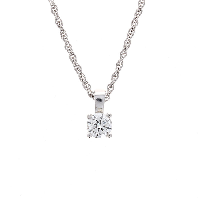 Ladies 14kt White Gold 0.25ct Diamond Pendant
